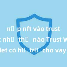 nạp nft vào trust wallet như thế nào Trust Wallet có hỗ trợ cho vay DeFi không?